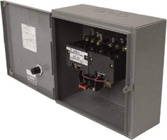 Square D - 110 Coil VAC at 50 Hz, 120 Coil VAC at 60 Hz, 45 Amp, NEMA Size 2, Reversible Enclosed Enclosure NEMA Motor Starter - 3 Phase hp: 10 at 200 VAC, 15 at 230 VAC, 25 at 460 VAC, 25 at 575 VAC, 1 Enclosure Rating - USA Tool & Supply
