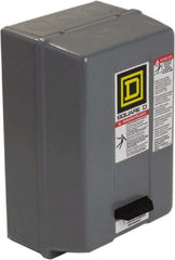 Square D - 110 Coil VAC at 50 Hz, 120 Coil VAC at 60 Hz, 18 Amp, Nonreversible Enclosed Enclosure NEMA Motor Starter - 1 hp at 1 Phase, 1 Enclosure Rating - USA Tool & Supply