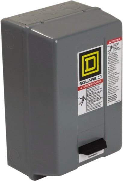 Square D - 220 Coil VAC at 50 Hz, 240 Coil VAC at 60 Hz, 18 Amp, Nonreversible Enclosed Enclosure NEMA Motor Starter - 2 hp at 1 Phase, 1 Enclosure Rating - USA Tool & Supply