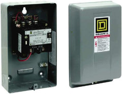 Square D - 3 Pole, 440 Coil VAC at 50 Hz and 480 Coil VAC at 60 Hz, 9 Amp NEMA Contactor - NEMA 1 Enclosure, 50 Hz at 440 VAC and 60 Hz at 480 VAC - USA Tool & Supply