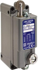 Square D - SPDT, NC/NO, 600 VAC, Screw Terminal, Roller Plunger Actuator, General Purpose Limit Switch - 1, 2, 4, 12, 13 NEMA Rating, IP65 IPR Rating, Surface Mount - USA Tool & Supply