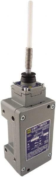 Square D - DPDT, 2NC/2NO, 600 Volt, Screw Terminal, Cat Whisker Actuator, General Purpose Limit Switch - 1, 2, 4, 6, 12, 13, 6P NEMA Rating, IP67 IPR Rating - USA Tool & Supply