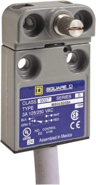 Square D - SPDT, NC/NO, 240 VAC, Prewired Terminal, Rotary Head Actuator, General Purpose Limit Switch - 1, 2, 4, 6, 6P NEMA Rating, IP67 IPR Rating - USA Tool & Supply