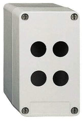Schneider Electric - 16 Hole, 22mm Hole Diameter, Glass Reinforced Polyester Pushbutton Switch Enclosure - 241mm High x 151mm Wide x 83mm Deep - USA Tool & Supply