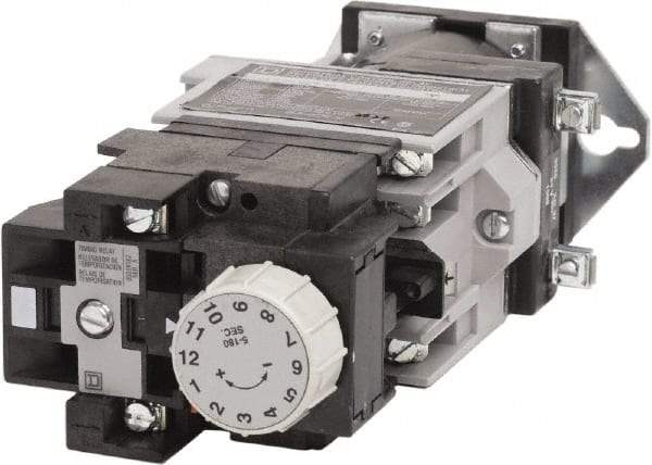 Square D - Time Delay Relay - 5 & 10 Contact Amp, 24 VDC - USA Tool & Supply