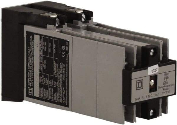 Square D - 10NO, 600 VAC Control Relay - Panel Mount - USA Tool & Supply