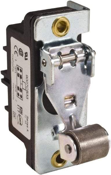 Square D - DPDT, 2NC/2NO, 600 Volt Screw Terminal, Roller Plunger Actuator, General Purpose Limit Switch - 1 NEMA Rating, IP20 IPR Rating, 1/2 Lb. Operating Force - USA Tool & Supply