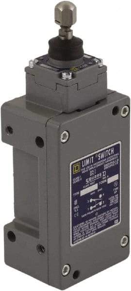 Square D - SPDT, NC/NO, 600 Volt, Screw Terminal, Plunger Actuator, General Purpose Limit Switch - 1, 2, 4, 6, 12, 13, 6P NEMA Rating, IP67 IPR Rating - USA Tool & Supply