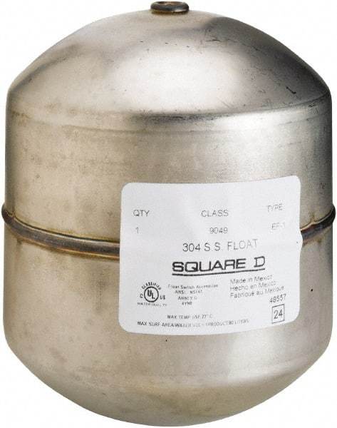 Square D - Pressure and Level Switch Float - For Use with 9037E, 9038D, RoHS Compliant - USA Tool & Supply