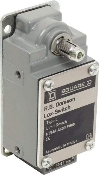 Square D - 10 Amp, NC Configuration, Left Hand Operation, Rope Operated Limit Switch - Automatic Reset, Cable Pull, 600 VAC - USA Tool & Supply