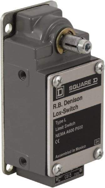 Square D - DPDT, NC/NO, 600 Volt, Screw Terminal, Rotary Head Actuator, General Purpose Limit Switch - 1, 2, 4, 12, 13 NEMA Rating, IP67 IPR Rating - USA Tool & Supply