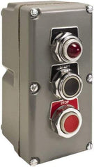 Schneider Electric - 1.18 Inch Mount Hole, Extended Straight, Pushbutton Switch - Weatherproof, Dust and Oil Resistant - USA Tool & Supply