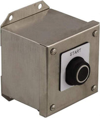 Schneider Electric - 1 Operator, Selector Switch Control Station - Hand-Off-Auto (Legend), Maintained Switch, NO/NC Contact, NEMA 1, 13, 3, 4 - USA Tool & Supply