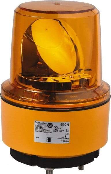 Schneider Electric - 24 VDC, 125 mAmp, Rotating Beacon LED Light - Surface Mounted, 7.05 Inch High, 130mm Diameter, 162 Flashes per min - USA Tool & Supply