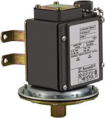 Square D - 4, 13 and 4X NEMA Rated, DPDT, 0.2 to 10 psi, Vacuum Switch Pressure and Level Switch - Adjustable Pressure, 120 VAC, 125 VDC, 240 VAC, 250 VDC, Screw Terminal - USA Tool & Supply