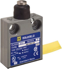 Square D - SPDT, NC/NO, 240 VAC, Prewired Terminal, Plunger Actuator, General Purpose Limit Switch - 1, 2, 4, 6, 6P NEMA Rating, IP67 IPR Rating, 80 Ounce Operating Force - USA Tool & Supply