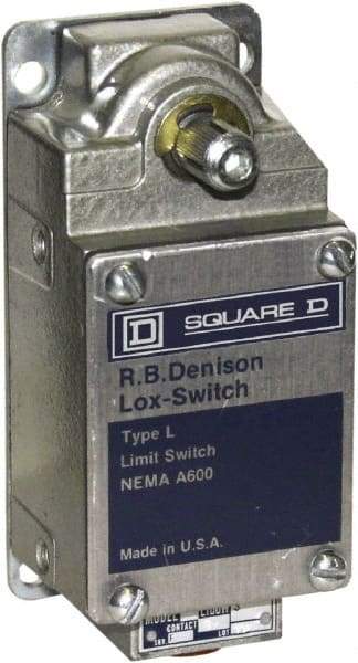 Square D - DPST, 2NC, 600 Volt, Screw Terminal, Rotary Spring Return Actuator, General Purpose Limit Switch - 1, 2, 4, 12, 13 NEMA Rating, IP67 IPR Rating - USA Tool & Supply