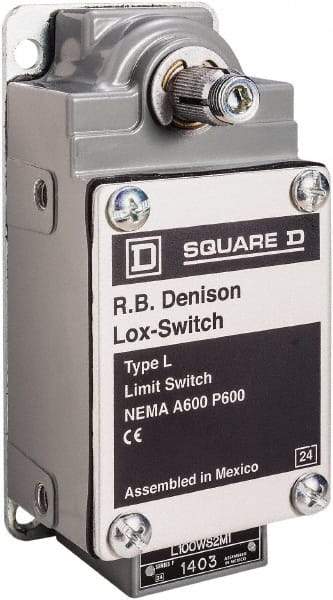 Square D - 3PDT, 2NC/NO, 600 Volt Screw Terminal, Rotary Spring Return Actuator, General Purpose Limit Switch - 1, 2, 4, 12, 13 NEMA Rating, IP67 IPR Rating - USA Tool & Supply