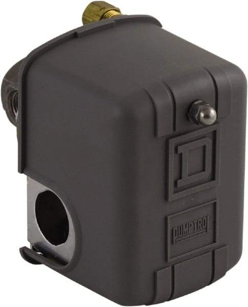 Square D - 1 and 3R NEMA Rated, 100 to 200 psi, Electromechanical Pressure and Level Switch - Fixed Pressure, 575 VAC, L1-T1, L2-T2 Terminal, For Use with Square D Pumptrol - USA Tool & Supply