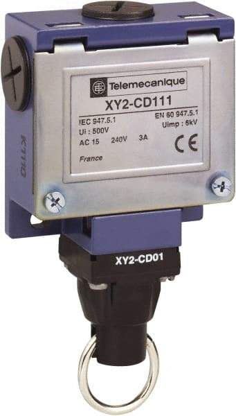 Telemecanique Sensors - 10 Amp, Rope Operated Limit Switch - Cable Pull, 240 VAC - USA Tool & Supply