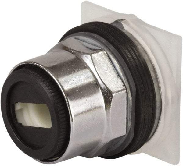 Schneider Electric - 1.18 Inch Mount Hole, 2 Position, Pushbutton Operated, Selector Switch Only - Maintained (MA), without Contact Blocks, Weatherproof and Dust and Oil Resistant - USA Tool & Supply