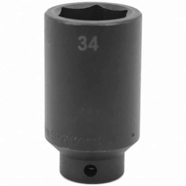 SK - Impact Socket - 1/2"DR 34MM DEEP IMPACT SOCKET - USA Tool & Supply