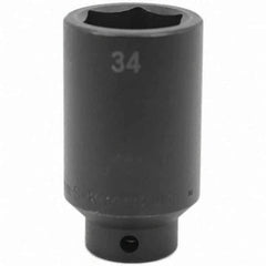 SK - Impact Socket - 1/2"DR 34MM DEEP IMPACT SOCKET - USA Tool & Supply