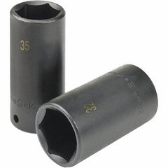 SK - Impact Socket - 1/2"DR 35MM DEEP IMPACT SOCKET - USA Tool & Supply