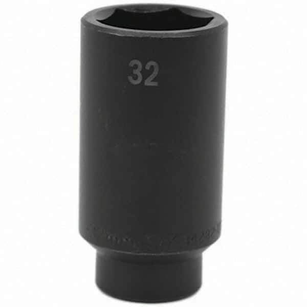 SK - Impact Socket - 1/2"DR 32MM DEEP IMPACT SOCKET - USA Tool & Supply