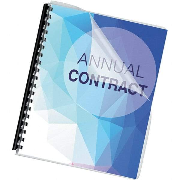 FELLOWES - Clear PVC Binding Machine Report Cover - 8-3/4 x 11-1/4" - USA Tool & Supply