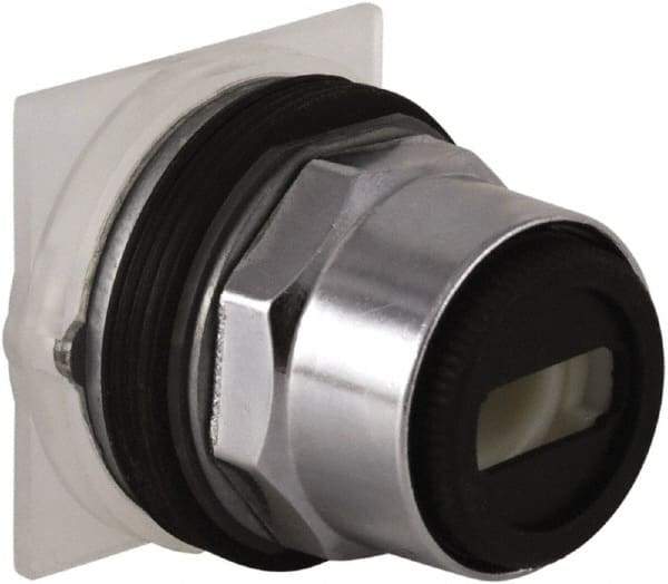 Schneider Electric - 1.18 Inch Mount Hole, 3 Position, Pushbutton Operated, Selector Switch Only - Momentary (MO), without Contact Blocks, Weatherproof and Dust and Oil Resistant - USA Tool & Supply