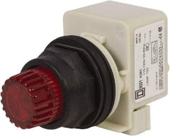 Schneider Electric - 30mm Mount Hole, Extended Straight, Pushbutton Switch Only - Red Pushbutton, Momentary (MO) - USA Tool & Supply