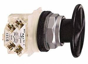 Schneider Electric - 30mm Mount Hole, Extended Straight, Pushbutton Switch with Contact Block - Black Pushbutton, Momentary (MO) - USA Tool & Supply