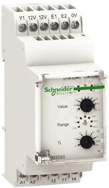 Schneider Electric - NC/NO, 24-240 VAC/DC Control Relay - DIN Rail Mount - USA Tool & Supply