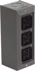 Schneider Electric - 3 Operator, Projecting Pushbutton Control Station - No Legend, Momentary Switch, 2NO/3NC Contact, NEMA 1 - USA Tool & Supply