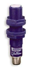 Telemecanique Sensors - NPN, PNP, 0.15m Detection, Cylinder, Ultrasonic Proximity Sensor - 4 Wires, IP67, 12 to 24 VDC, M18x1 Thread, 18mm Wide - USA Tool & Supply
