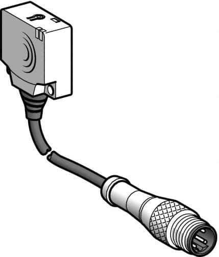 Telemecanique Sensors - PNP, 10 to 15mm Detection, Flat, Inductive Proximity Sensor - 3 Wires, IP67, 12 to 24 VDC, 26mm Wide - USA Tool & Supply