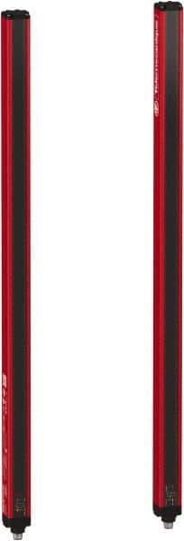 Telemecanique Sensors - 31 Beam, 24.02 Inch Height Protection, 10, 20m Max Sensing, 14 to 131°F, Hand Protection 4, Safety Light Curtain - 24 VDC, Red, Aluminum - USA Tool & Supply