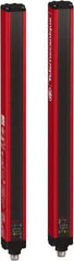 Telemecanique Sensors - 30 Beam, 12.2 Inch Height Protection, 3, 6m Max Sensing, 14 to 131°F, Finger/Hand Protection 4, Safety Light Curtain - 24 VDC, Red, Aluminum - USA Tool & Supply