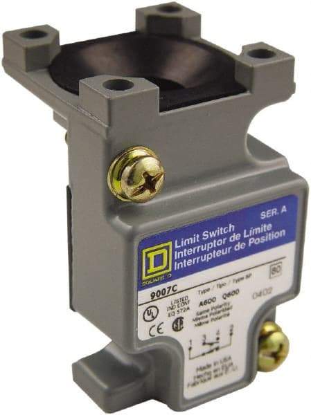 Square D - 1.55 Inch Long, Metal Body, Limit Switch Standard Plug In Unit - For Use with 9007C Heavy Duty Industrial Limit Switches - USA Tool & Supply