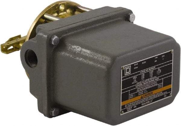 Square D - 7 and 9 NEMA Rated, DPST-DB, Float Switch Pressure and Level Switch - 575 VAC, Line-Load-Load-Line Terminal - USA Tool & Supply