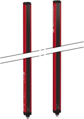 Telemecanique Sensors - 60 Beam, 24.02 Inch Height Protection, 3, 6m Max Sensing, 14 to 131°F, Finger/Hand Protection 4, Safety Light Curtain - 24 VDC, Red, Aluminum - USA Tool & Supply
