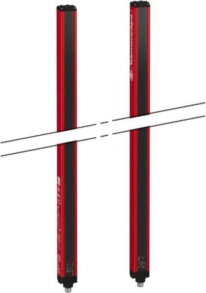 Telemecanique Sensors - 46 Beam, 35.83 Inch Height Protection, 4, 12m Max Sensing, 14 to 131°F, Hand Protection 4, Safety Light Curtain - 24 VDC, Red, Aluminum - USA Tool & Supply