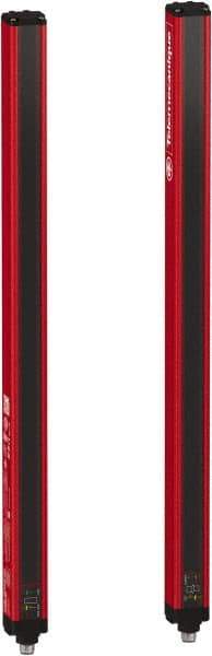 Telemecanique Sensors - 45 Beam, 18.11 Inch Height Protection, 3, 6m Max Sensing, 14 to 131°F, Finger/Hand Protection 4, Safety Light Curtain - 24 VDC, Red, Aluminum - USA Tool & Supply