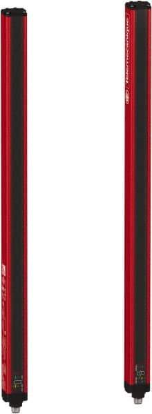Telemecanique Sensors - 2 Beam, 20.08 Inch Height Protection, 10, 20m Max Sensing, 14 to 131°F, Body Protection 4, Safety Light Curtain - 24 VDC, 19.69 Inch Space Between Beams, Red, Aluminum - USA Tool & Supply