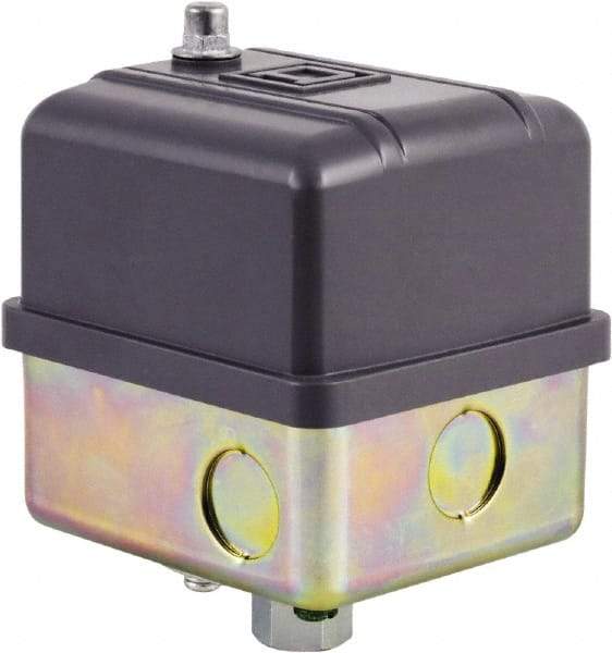 Square D - 1, 7, 9 and 3R NEMA Rated, 20 to 40 psi, Electromechanical Pressure and Level Switch - Adjustable Pressure, 575 VAC, L1-T1, L2-T2 Terminal, For Use with Square D Pumptrol - USA Tool & Supply