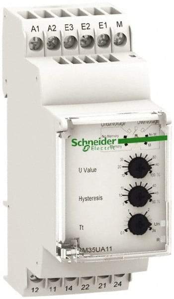 Schneider Electric - 2NO/2NC, 24-240 VAC/DC Control Relay - DIN Rail Mount - USA Tool & Supply