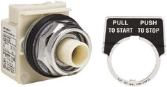 Schneider Electric - 30mm Mount Hole, Extended Straight, Pushbutton Switch Only - Maintained (MA) - USA Tool & Supply