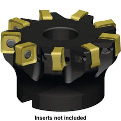 Kennametal - 12 Inserts, 6" Cut Diam, 1-1/2" Arbor Diam, 6mm Max Depth of Cut, Indexable Square-Shoulder Face Mill - 3° Lead Angle, 60.45mm High, SN_J444EN__ Insert Compatibility, Series KSSM - USA Tool & Supply