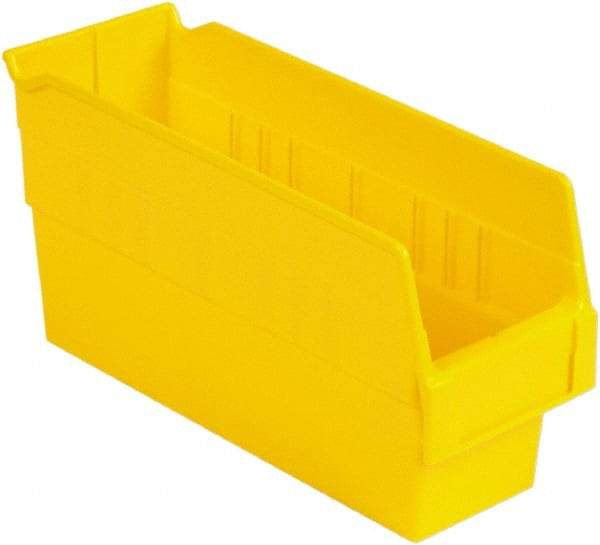 LEWISBins+ - 11-5/8" Deep, Yellow Hopper Shelf Bin - 6" High x 4-1/8" Wide x 11-5/8" Long - USA Tool & Supply